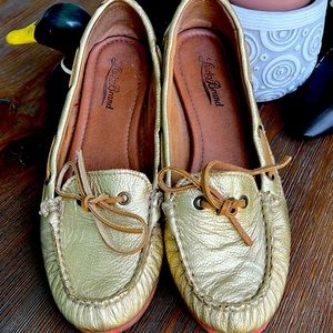 Lucky Brand gold leather Moccasins size 7